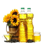 Huile de tournesol en bouteilles