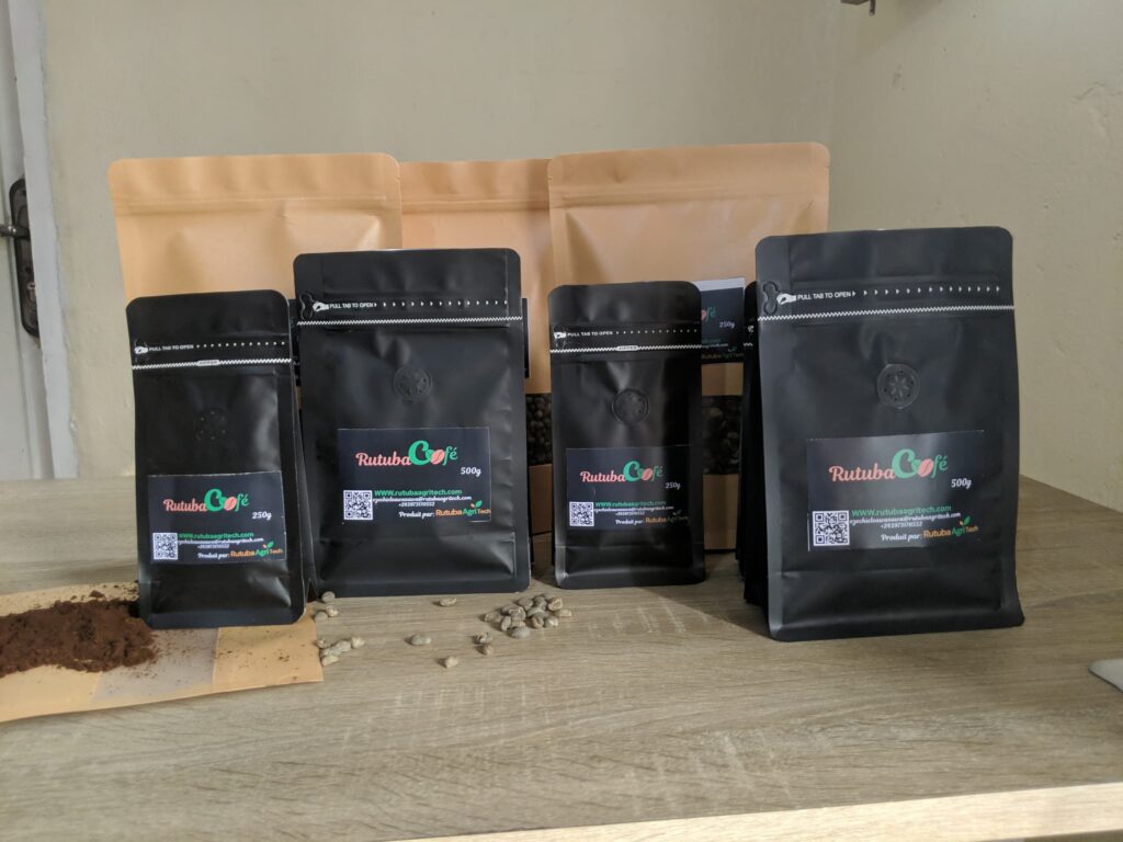 Paquets de café Rutuba Agri Tech
